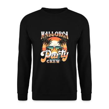 Mallorca Party Crew - Unisex Sweatshirt - black - Front - Alina (178cm) & Michal (187cm)