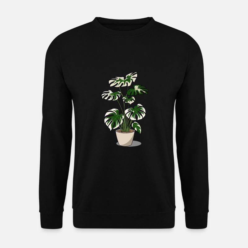 Variegated Monstera - Unisex Sweatshirt - black