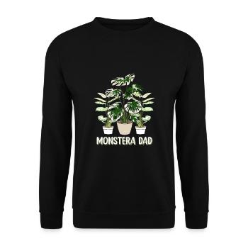 Monstera Dad - Unisex Pullover - Schwarz - Vorne - Alina (178cm) & Michal (187cm)