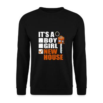 C’est une nouvelle maison - Sweat-shirt Unisexe - noir - Devant - Alina (178cm) & Michal (187cm)