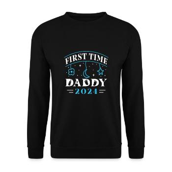 First Time Daddy 2024 - Unisex Sweatshirt - black - Front - Alina (178cm) & Michal (187cm)