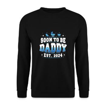 Soon To Be Daddy 2024 - Unisex Sweatshirt - black - Front - Alina (178cm) & Michal (187cm)