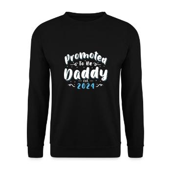 Promoted To Be Daddy EST. 2024 - Unisex Sweatshirt - black - Front - Alina (178cm) & Michal (187cm)