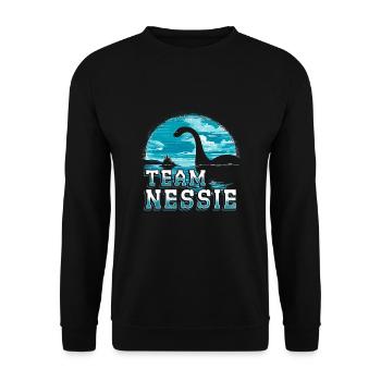 Team Nessie - Unisex Pullover - Schwarz - Vorne - Alina (178cm) & Michal (187cm)