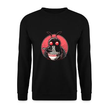 Nouilles Ramen Mothman - Sweat-shirt Unisexe - noir - Devant - Alina (178cm) & Michal (187cm)