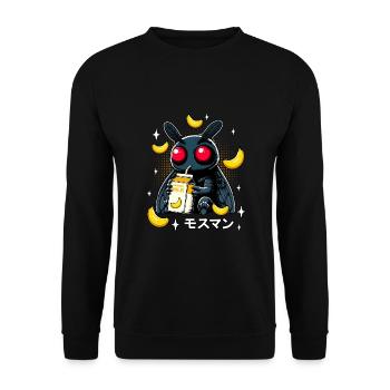 Mothman Banana Milkshake - Unisex Sweatshirt - black - Front - Alina (178cm) & Michal (187cm)