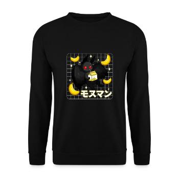 Mothman Banana Milkshake - Unisex Sweatshirt - black - Front - Alina (178cm) & Michal (187cm)