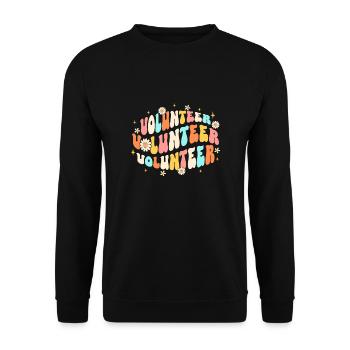 Volunteer Squad - Unisex Sweatshirt - black - Front - Alina (178cm) & Michal (187cm)