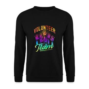 Volunteer Team - Unisex Sweatshirt - black - Front - Alina (178cm) & Michal (187cm)