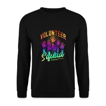 Volunteer Squad - Unisex Sweatshirt - black - Front - Alina (178cm) & Michal (187cm)