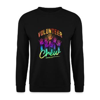 Volunteer Crew - Unisex Sweatshirt - black - Front - Alina (178cm) & Michal (187cm)