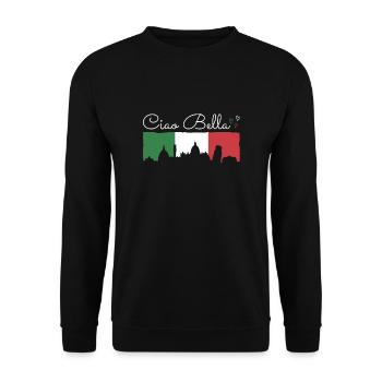 Ciao Bella - Unisex Sweatshirt - black - Front - Alina (178cm) & Michal (187cm)