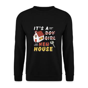 It's A New House - Unisex Sweatshirt - black - Front - Alina (178cm) & Michal (187cm)