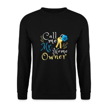 Mr. Home Owner - Unisex Pullover - Schwarz - Vorne - Alina (178cm) & Michal (187cm)