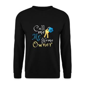Mr. Home Owner - Unisex Pullover - Schwarz - Vorne - Alina (178cm) & Michal (187cm)