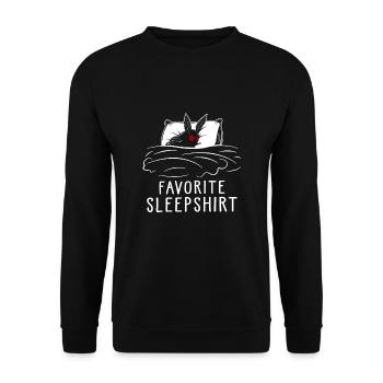 Favorite Sleepshirt - Unisex Sweatshirt - black - Front - Alina (178cm) & Michal (187cm)