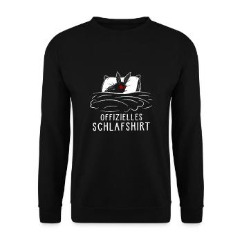 Official Sleep Shirt - Unisex Sweatshirt - black - Front - Alina (178cm) & Michal (187cm)