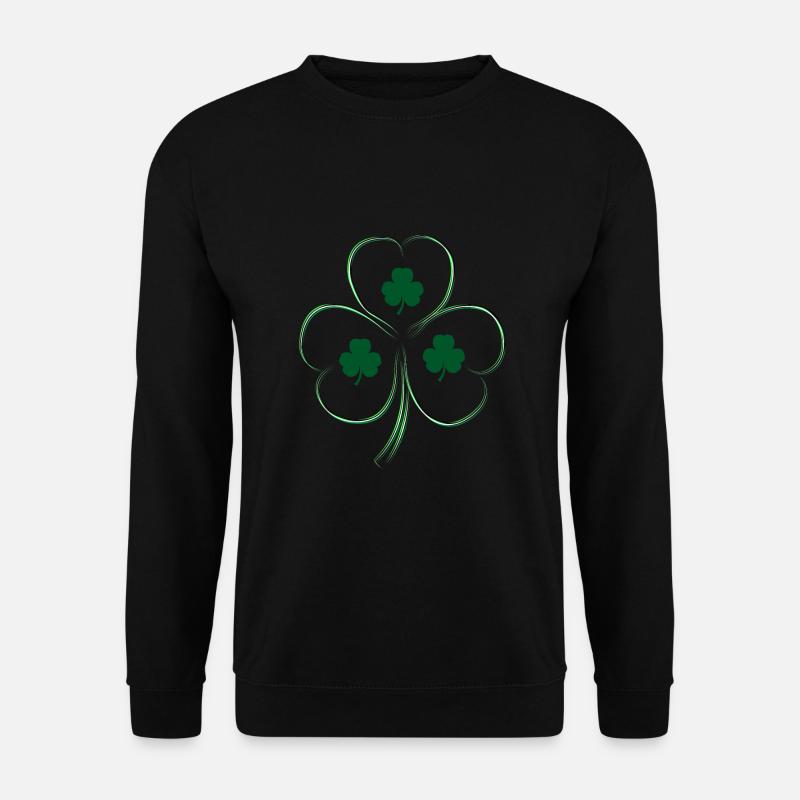 Heart Three-Leaf Clover - Unisex Sweatshirt - black