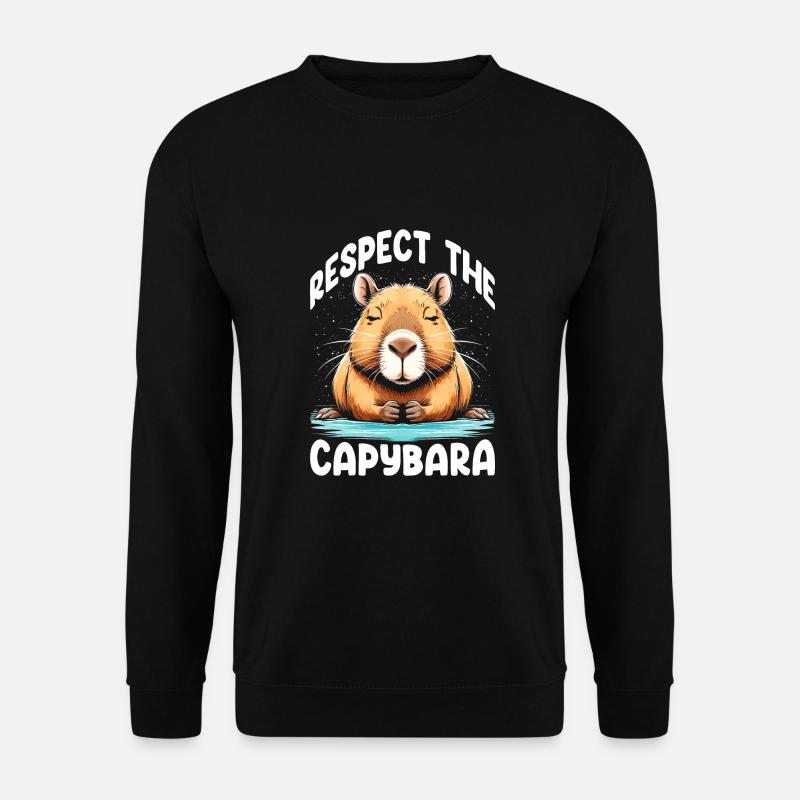 Respect The Capybara - Unisex Pullover - Schwarz