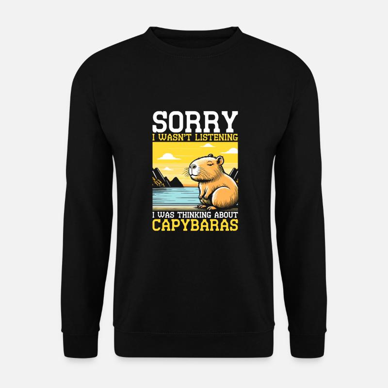 Penser aux capybaras - Sweat-shirt Unisexe - noir