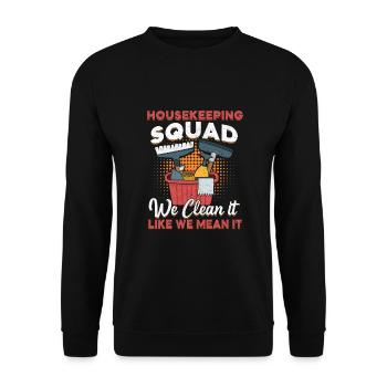 Housekeeping Squad - Unisex Sweatshirt - black - Front - Alina (178cm) & Michal (187cm)