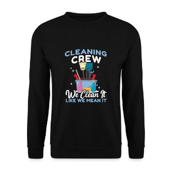 Cleaning Crew - Unisex Sweatshirt - black - Front - Alina (178cm) & Michal (187cm)