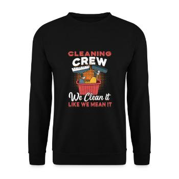 Cleaning Crew - Unisex Sweatshirt - black - Front - Alina (178cm) & Michal (187cm)