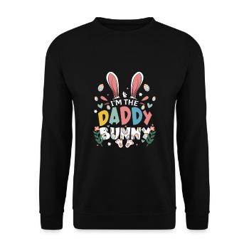 I'm The Daddy Bunny - Unisex Pullover - Schwarz - Vorne - Alina (178cm) & Michal (187cm)