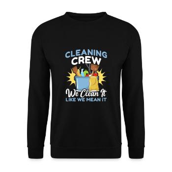 Cleaning Crew - Unisex Sweatshirt - black - Front - Alina (178cm) & Michal (187cm)