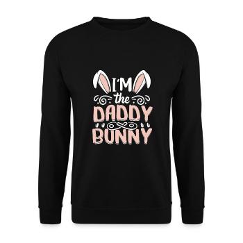 Je suis le papa lapin - Sweat-shirt Unisexe - noir - Devant - Alina (178cm) & Michal (187cm)