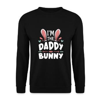 I'm The Daddy Bunny - Unisex Pullover - Schwarz - Vorne - Alina (178cm) & Michal (187cm)