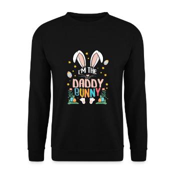 Je suis le papa lapin - Sweat-shirt Unisexe - noir - Devant - Alina (178cm) & Michal (187cm)