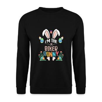 Je suis le lapin motard - Sweat-shirt Unisexe - noir - Devant - Alina (178cm) & Michal (187cm)