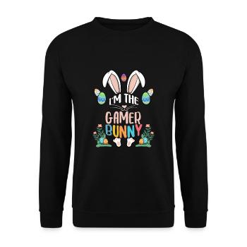 Je suis le lapin gamer - Sweat-shirt Unisexe - noir - Devant - Alina (178cm) & Michal (187cm)