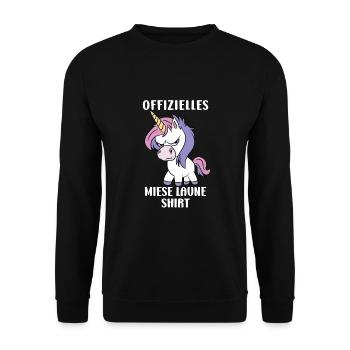 Offizielles Miese Laune Shirt - Unisex Pullover - Schwarz - Vorne - Alina (178cm) & Michal (187cm)