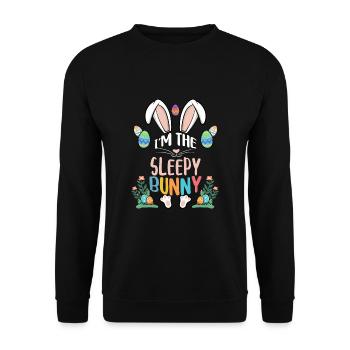 Je suis le lapin endormi - Sweat-shirt Unisexe - noir - Devant - Alina (178cm) & Michal (187cm)