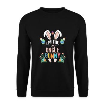 I'm The Uncle Bunny - Unisex Pullover - Schwarz - Vorne - Alina (178cm) & Michal (187cm)