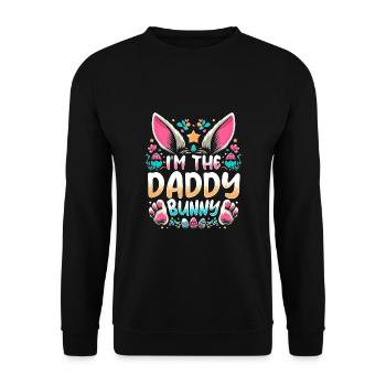 Je suis le papa lapin - Sweat-shirt Unisexe - noir - Devant - Alina (178cm) & Michal (187cm)