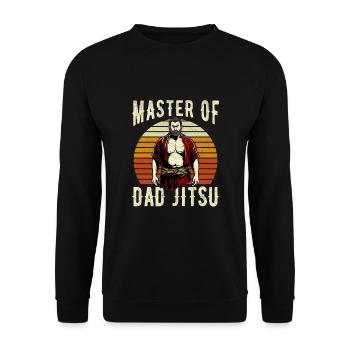 Master Of Dad Jitsu - Unisex Sweatshirt - black - Front - Alina (178cm) & Michal (187cm)