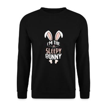 Je suis le lapin endormi - Sweat-shirt Unisexe - noir - Devant - Alina (178cm) & Michal (187cm)