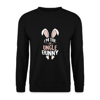 Je suis l’oncle lapin - Sweat-shirt Unisexe - noir - Devant - Alina (178cm) & Michal (187cm)