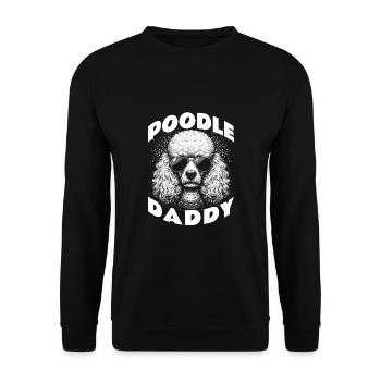 Caniche Papa - Sweat-shirt Unisexe - noir - Devant - Alina (178cm) & Michal (187cm)