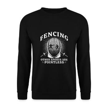 Fencing Sport - Unisex Sweatshirt - black - Front - Alina (178cm) & Michal (187cm)