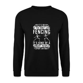 Fencing Sport Smart People - Unisex Sweatshirt - black - Front - Alina (178cm) & Michal (187cm)