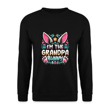 Je suis le grand-père lapin - Sweat-shirt Unisexe - noir - Devant - Alina (178cm) & Michal (187cm)