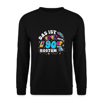This is my 90s costume - Unisex Sweatshirt - black - Front - Alina (178cm) & Michal (187cm)