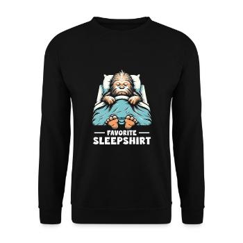 Bigfoot Favorite Sleepshirt - Unisex Pullover - Schwarz - Vorne - Alina (178cm) & Michal (187cm)