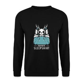 Wendigo Favorite Sleepshirt - Unisex Pullover - Schwarz - Vorne - Alina (178cm) & Michal (187cm)