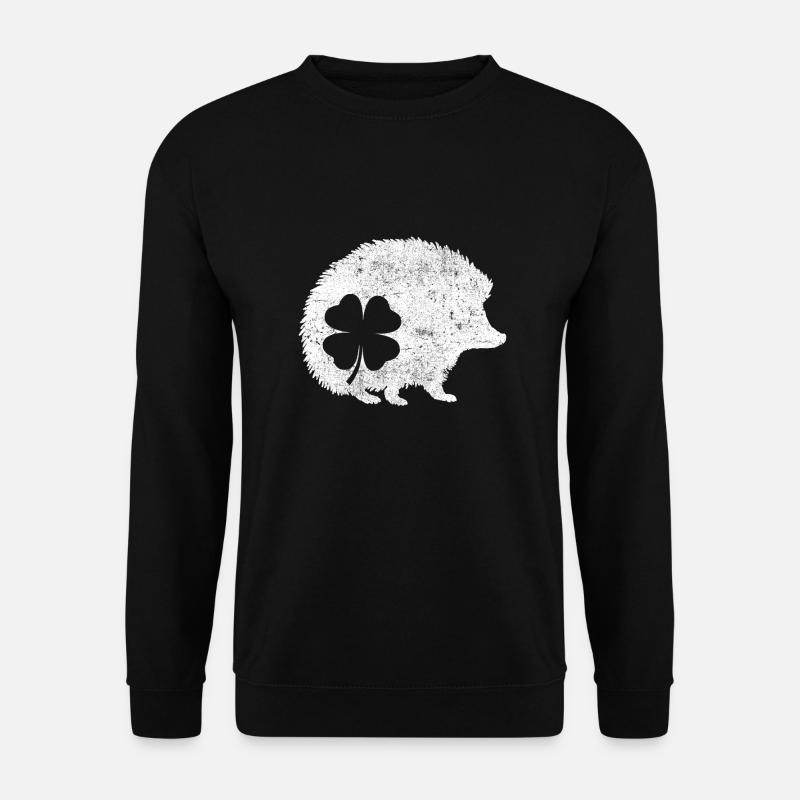 Kleeblatt Igel - Unisex Pullover - Schwarz