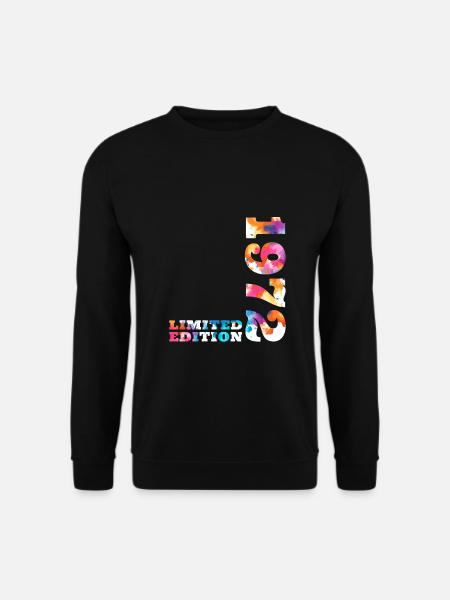 Farbenfroh Geburtstag Limited Edition 1972 - Unisex Pullover - Schwarz